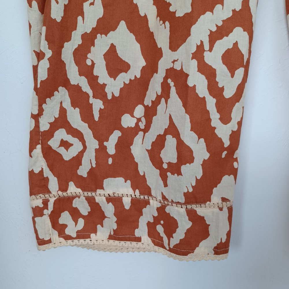 Haute Hippie Pant Wide Leg Cotton Tribal Ikat Boho Size X Large - Picture 9 of 14